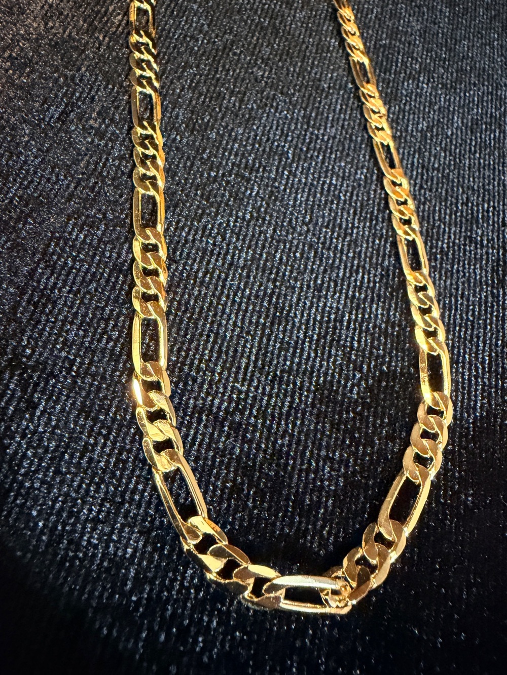 Italy 750 Gold stamped Figaro Link 20in 4MM Chain Necklace 18k gold filled